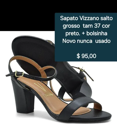 Sapato sandalia Vizzano salto grosso