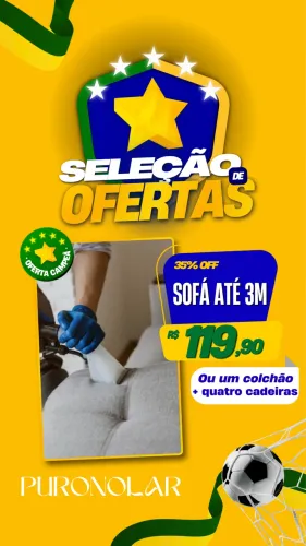 Limpeza de estofados.