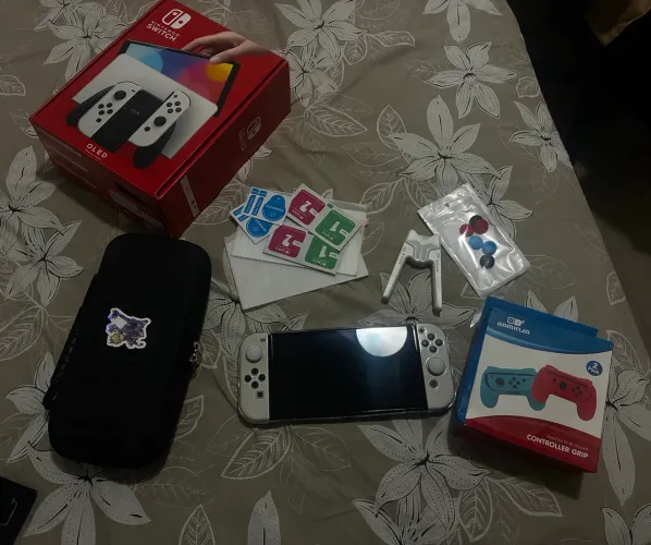 nintendo switch oled + acessórios