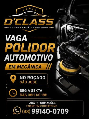 Vaga polidor automotivo de seg a sexta-feira