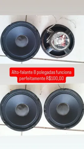 Alto falante 8 polegadas cone seco