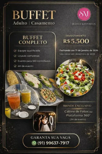 pacotes especial buffet com brinde