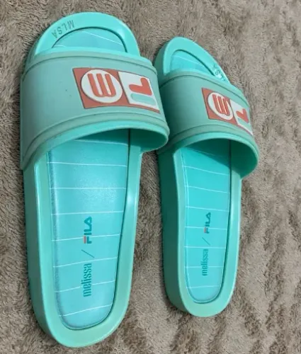 Slide melissa verde fila 