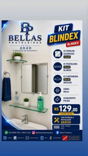 Kits para banheiro blindex, vidros e espelhos