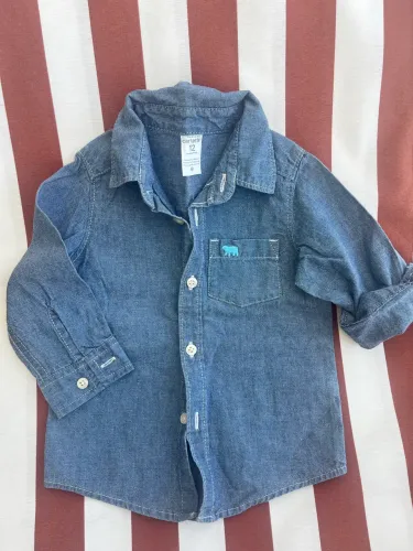 Camisa jeans Carters - Infantil Masculino - TAM 12m