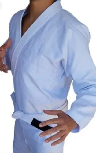 Kimono de jiu-jitsu branco todo liso