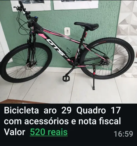 Bicicleta aro29 quadro17 com acessórios e nota fiscal