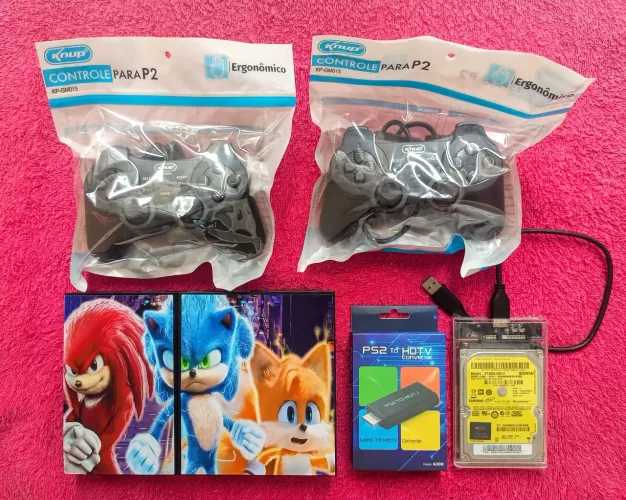 Play 2 com 150 jogos conversor HDMI