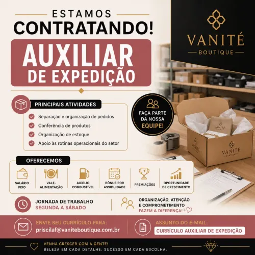Vaga de emprego logística / auxiliar de expedição 