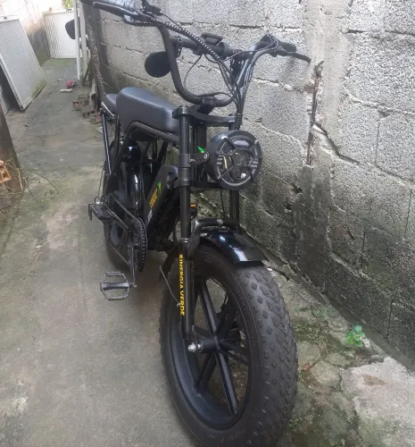 Bicicleta elétrica, Com retrovisor embutido + Capacete , Com seguro