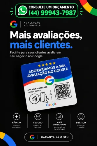 Placa NFC do Google com QR codé personalizado