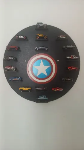 Coleção de carrinhos hot wheels com suportes