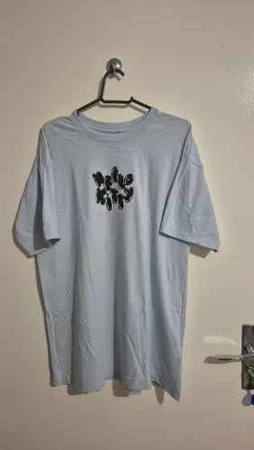 T-Shirt Oversized Hello Kitty (Sanrio) - Azul Claro