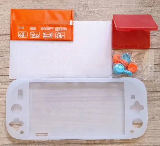 Capa Silicone Nintendo Switch 2 + película + case card + grips