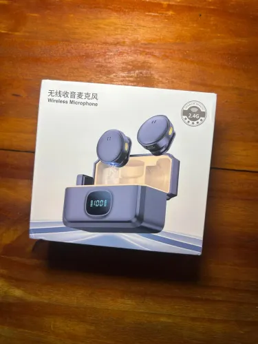 Kit 2 microfones lapela Sem Fio P/ Iphone Ligthning e Type-C