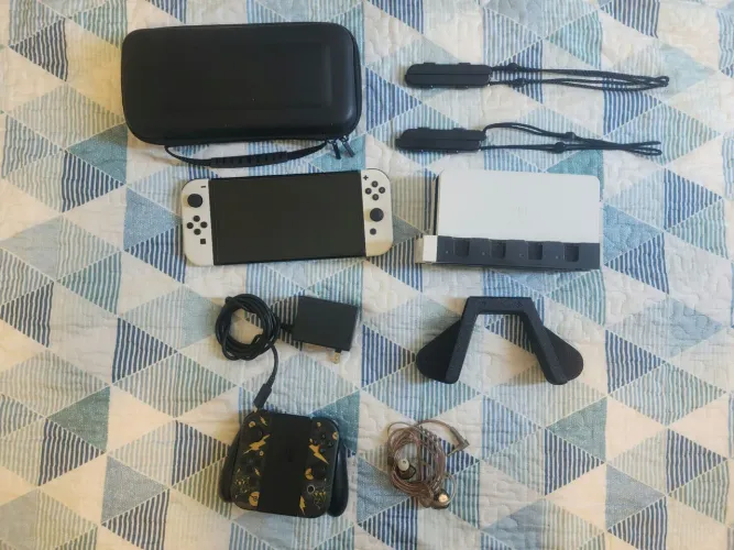 Nintendo switch OLED desbloqueado - 320Gb total + kit completo de acessórios