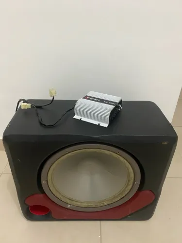 Caixa de Som Automotivo + Módulo Taramps MD 250.1