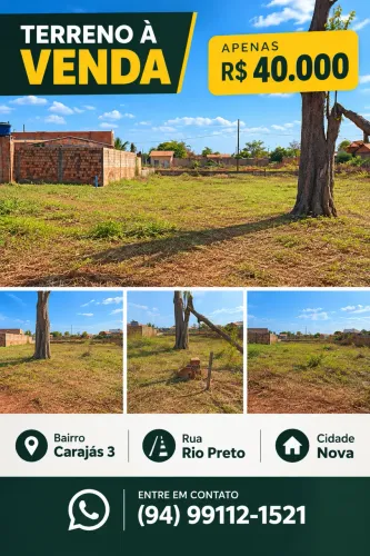 Terreno à Venda - Bairro Carajás 3 - Cidade Nova