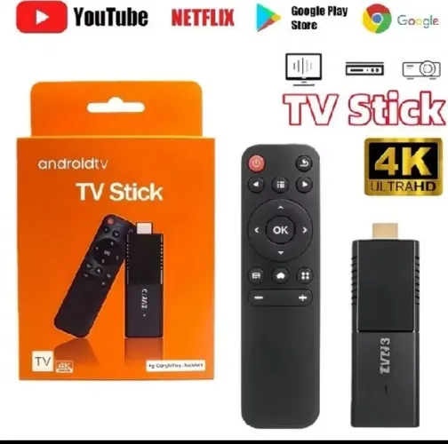 Stick 4K Ultra HD Sistema Android, Controle por Bluetooth, Wi-Fi 5G, HDMI