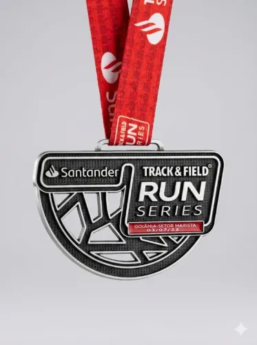 Medalha Corrida de Rua Santander Track&Field Run Series Goiânia 2022