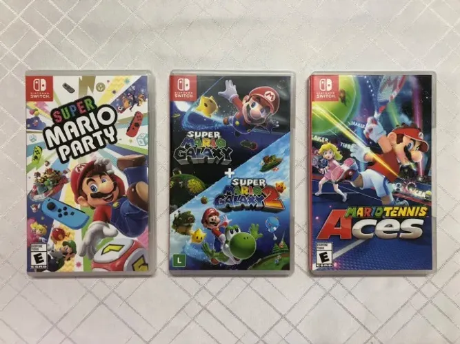 Combo Mario 3 jogos Nintendo Switch