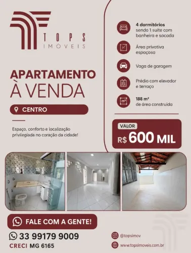 Apartamento 4 quartos no Centro de Valadares