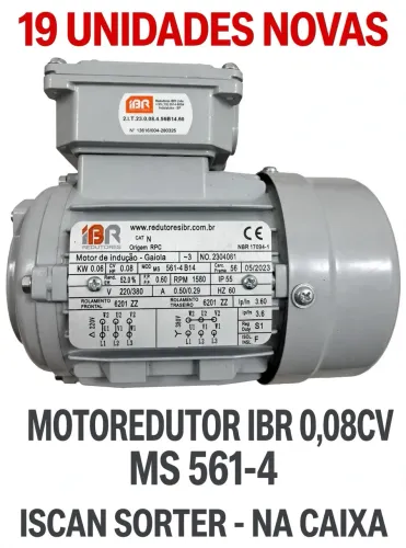 Vendo lote com 19 Motoredutores IBR novos, na caixa original lacrada Iscan Sorter.
