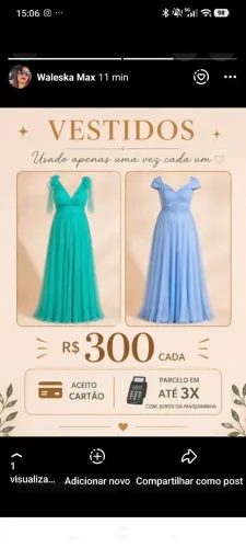 Vendo vestidos de festa 300,00 cada um
