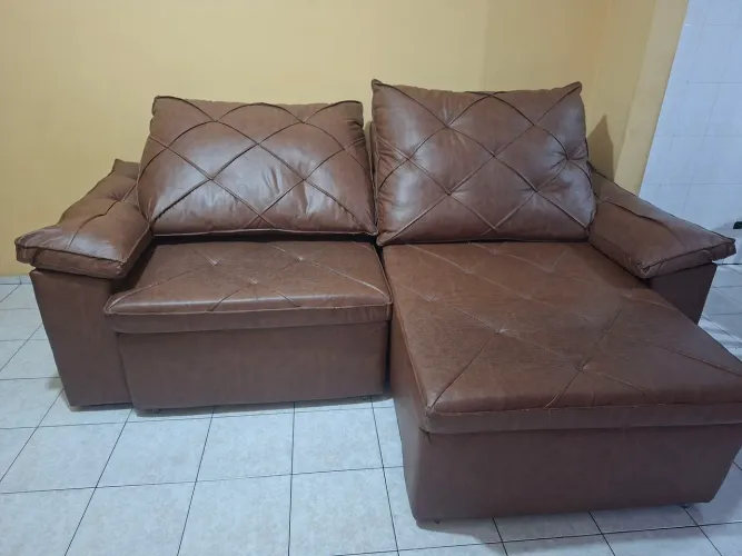 Sofá- cama modular caramelo eme courino