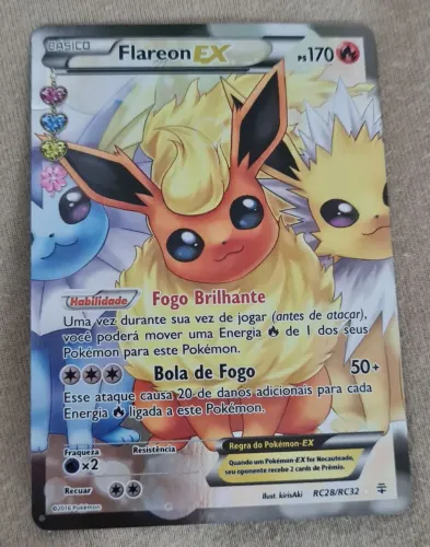 FLAREON EX - CARTA TCG POKEMON