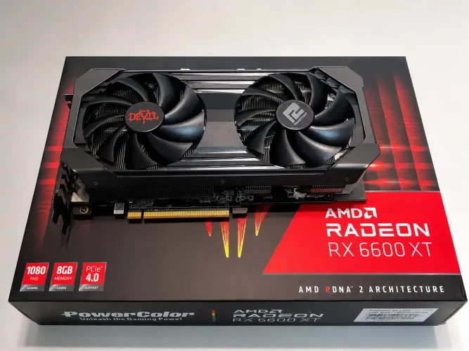 PLACA DE VIDEO RX 6600 XT PowerColor Red Devil 8GB | Modelo Premium | Caixa Original