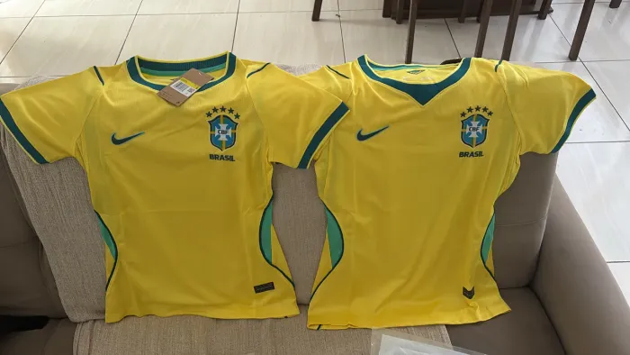 Oportunidade - Camisa Feminina M do Brasil modelo torcedor 