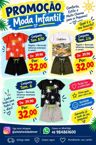 Conjuntos verão meninos