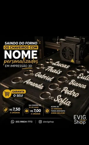 Chaveiros personalizados