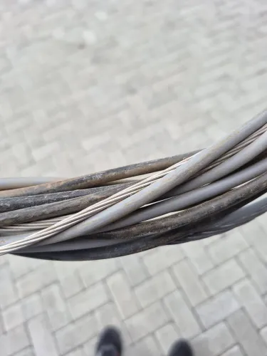 Cabo 10mm triplex (3 vias) alumínio 1,90] o metro 