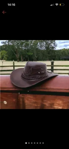 chapeu cowboy unisex, couro legitimo! rodeio barretão sertanejo raiz