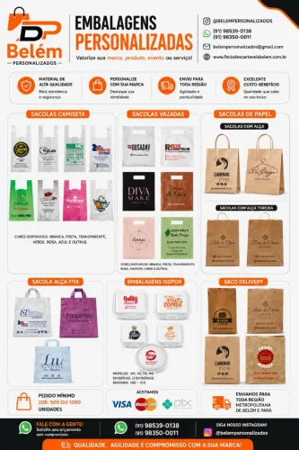 Sacolas Personalizadas Para todos os tipos de negócio