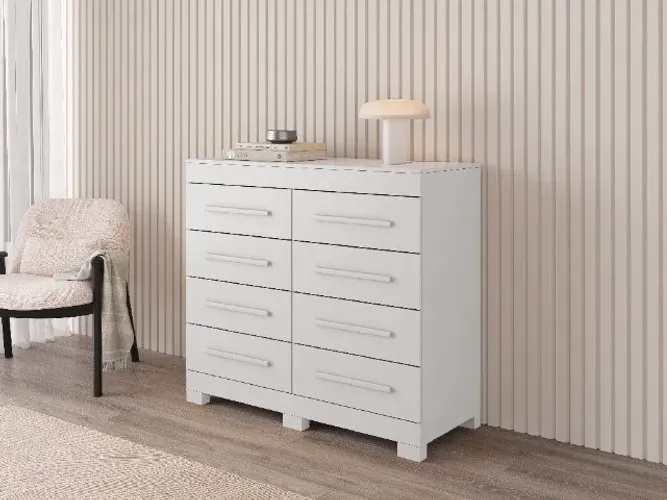 Comoda Nalu 8 Gavetas, 100% MDF - ACP