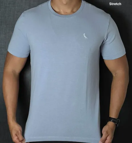 Camisa algodão peruano - azul claro