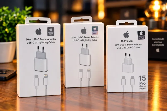 Produto novo lacrado Carregador Tipo C e Lightning