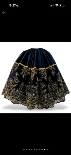 2° Mão Saia pomba gira Oxford com tule bordado (candomblé/ umbanda)