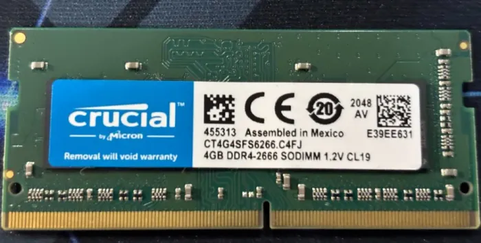 Crucial Módulo de memória 4GB DDR4 SDRAM - 4 GB - DDR4 SDRAM - 2666 MHz DDR4