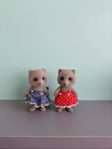 Dupla de guaxinim vintage sylvanian families 