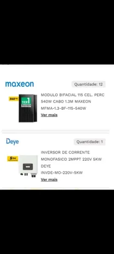 Kit energia solar