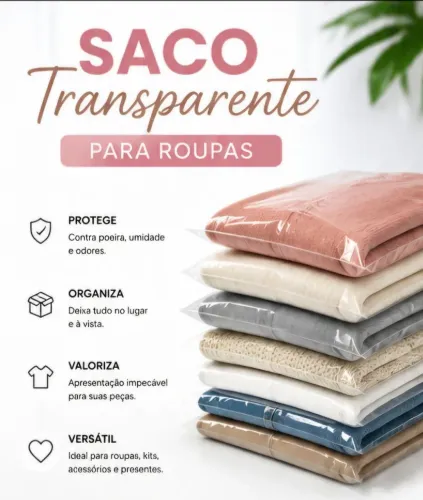 Saco envelope para apresentar seus produtos