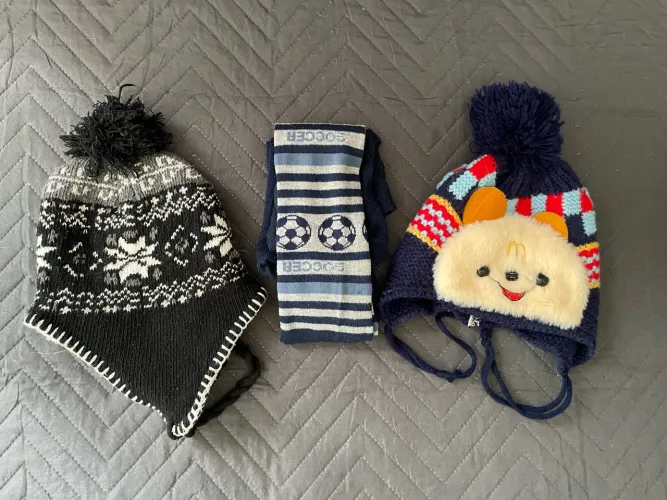 Kit infantil inverno (2 toucas e 1 meia calça)