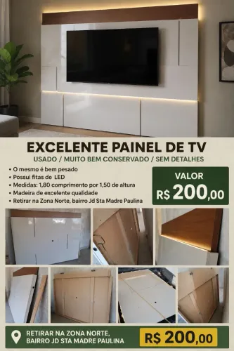 EXCELENTE PAINEL DE TV COM LED( USADO PORÉM CONSERVADO)