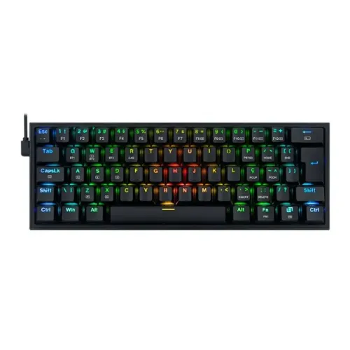 Teclado Mecanico Gamer Redragon Fizz Pro Bluetooth Preto RGB