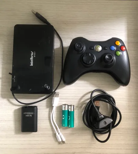 Kit Controle Xbox 360 Original + Receptor Wireless para PC