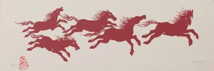 Chen Kong FANG - Serigrafia de 18x50cm, exemplar 26/50. Sem moldura e assinado a lápis